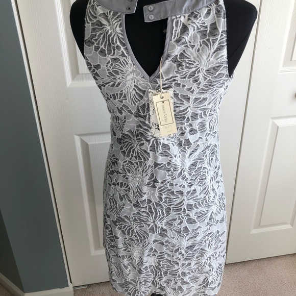 NWT Mono Reno halter neck dress in grays. - Picture 4 of 9